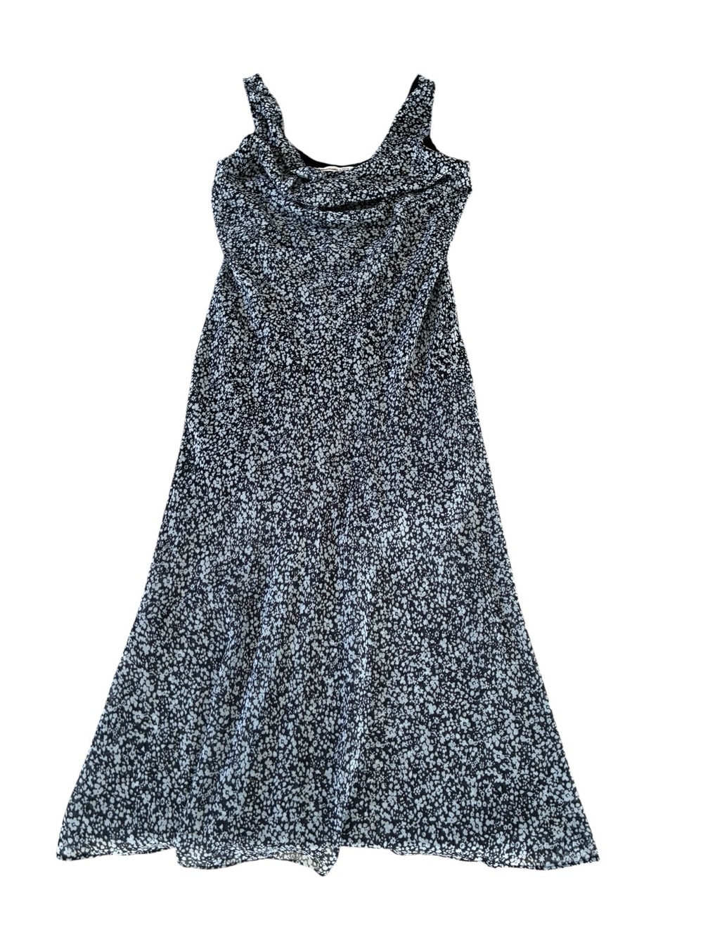 Women’s Abercrombie & Fitch Cowl Neck Midi Dress in Navy Blue - Picture 2 of 7